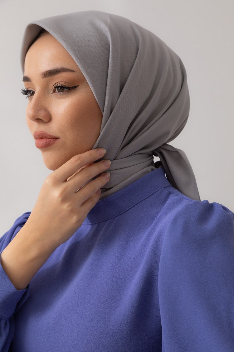 Silk Home Twill Eşarp 11343 - Gri