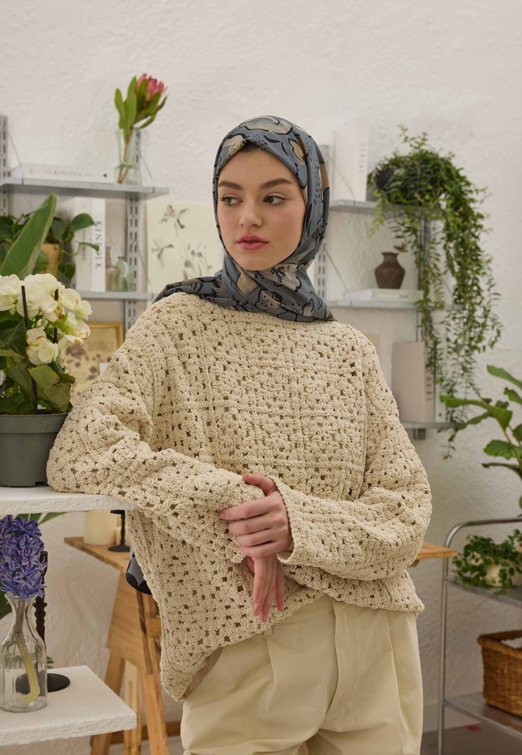 Fresh Scarfs - Aria Desen Şal - Mavi
