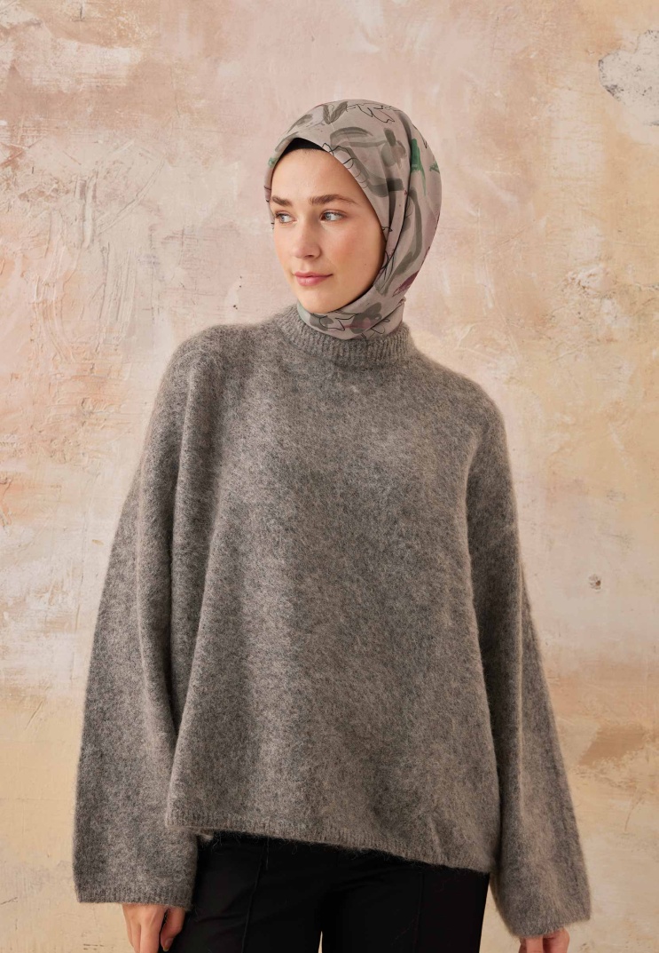 FRESH SCARFS - Hera Desen Pamuk İpek Eşarp - Leylak