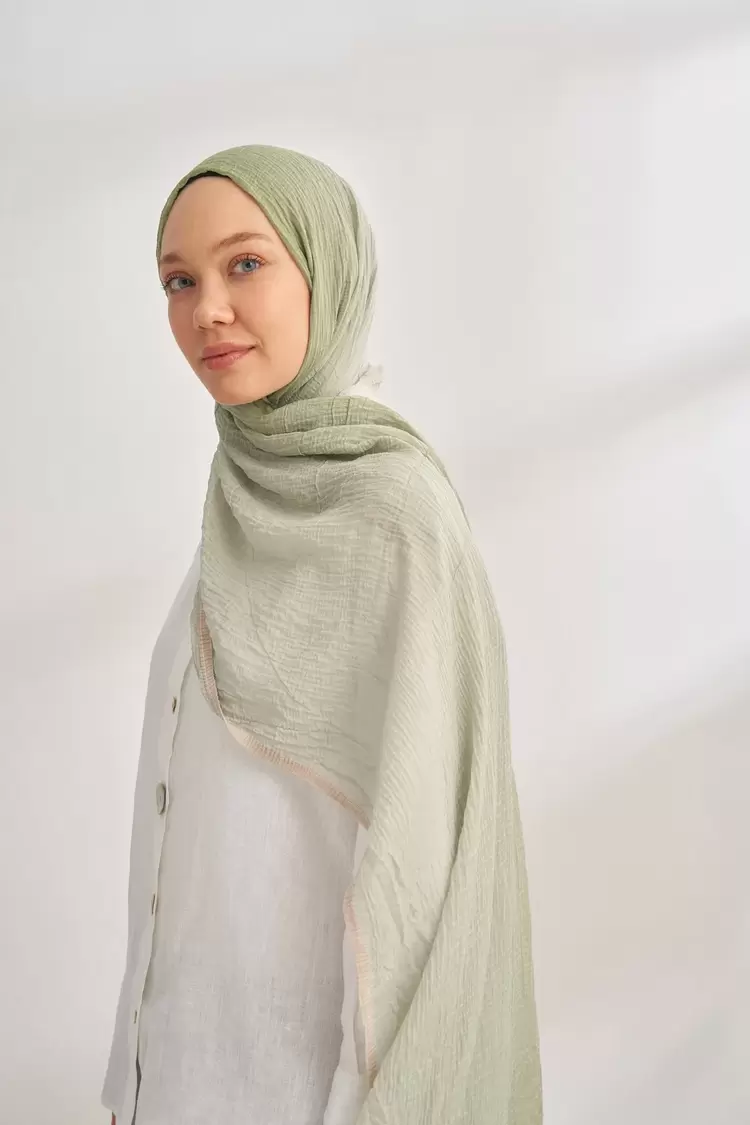 ARMANDA - 3359 Müslin Degrade - Keten - Çağla Yeşili