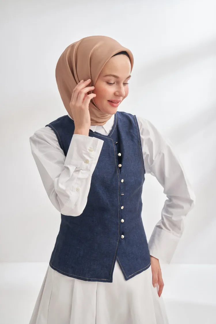 ARMANDA - 4400 Premium Twill İpek Eşarp - Kamel