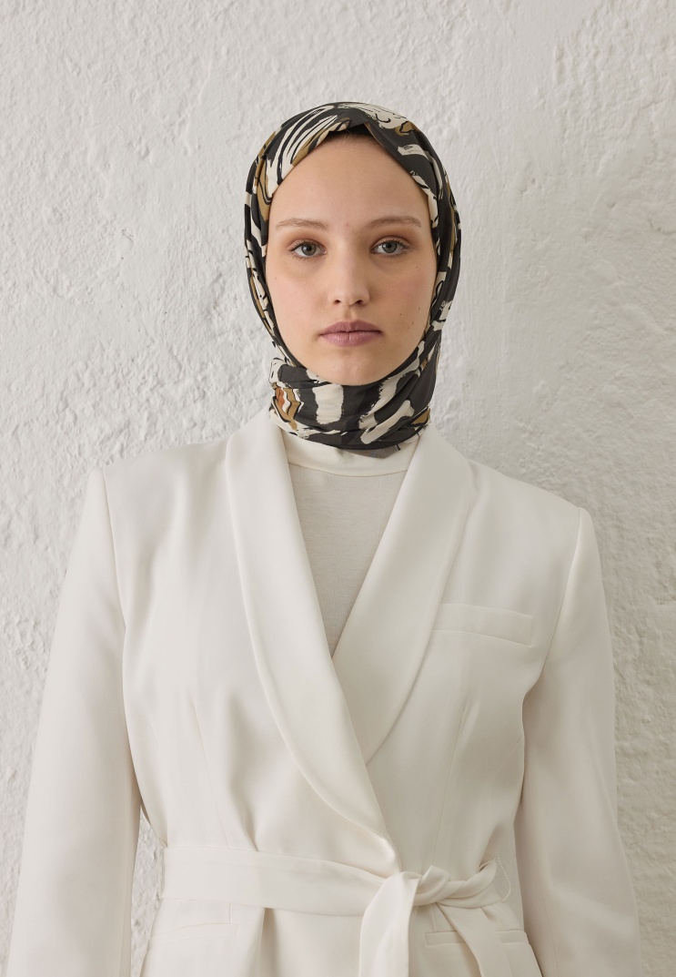 Fresh Scarfs - Aspen Desen Şal - Antrasit