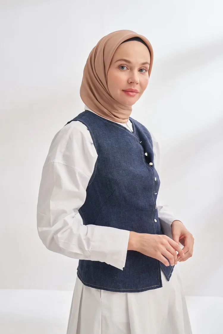 ARMANDA - 4400 Premium Twill İpek Eşarp - Kamel