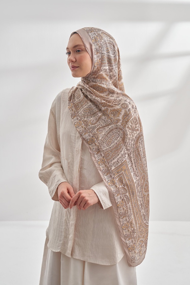 ARMANDA - 6035 Pashmina Desen Şal - Bek
