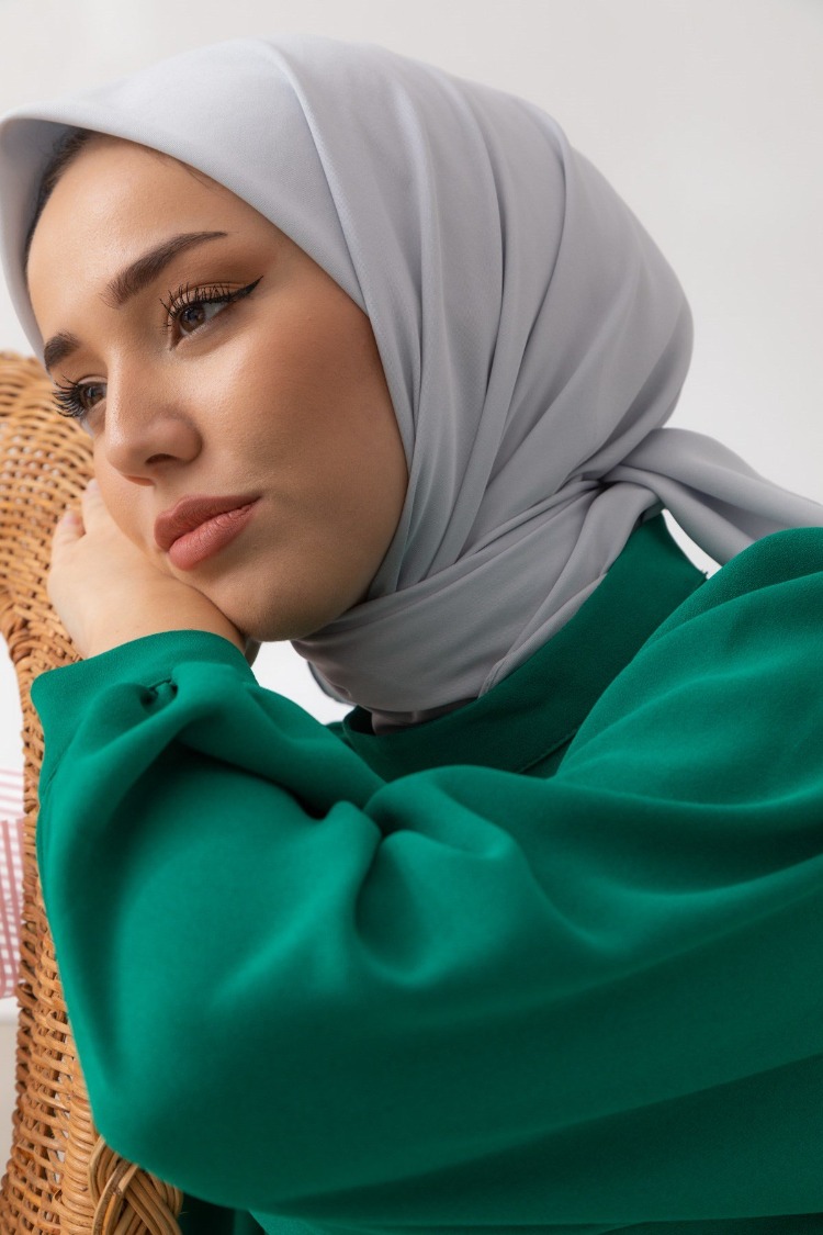 Silk Home Twill Eşarp 11343 - Gümüş