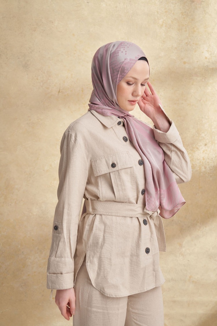 Armanda - 3304 Fiori Jakar Leopar Desen - Pudra