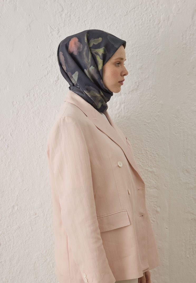 FRESH SCARFS - İsla Desen Pamuk İpek Eşarp - Siyah