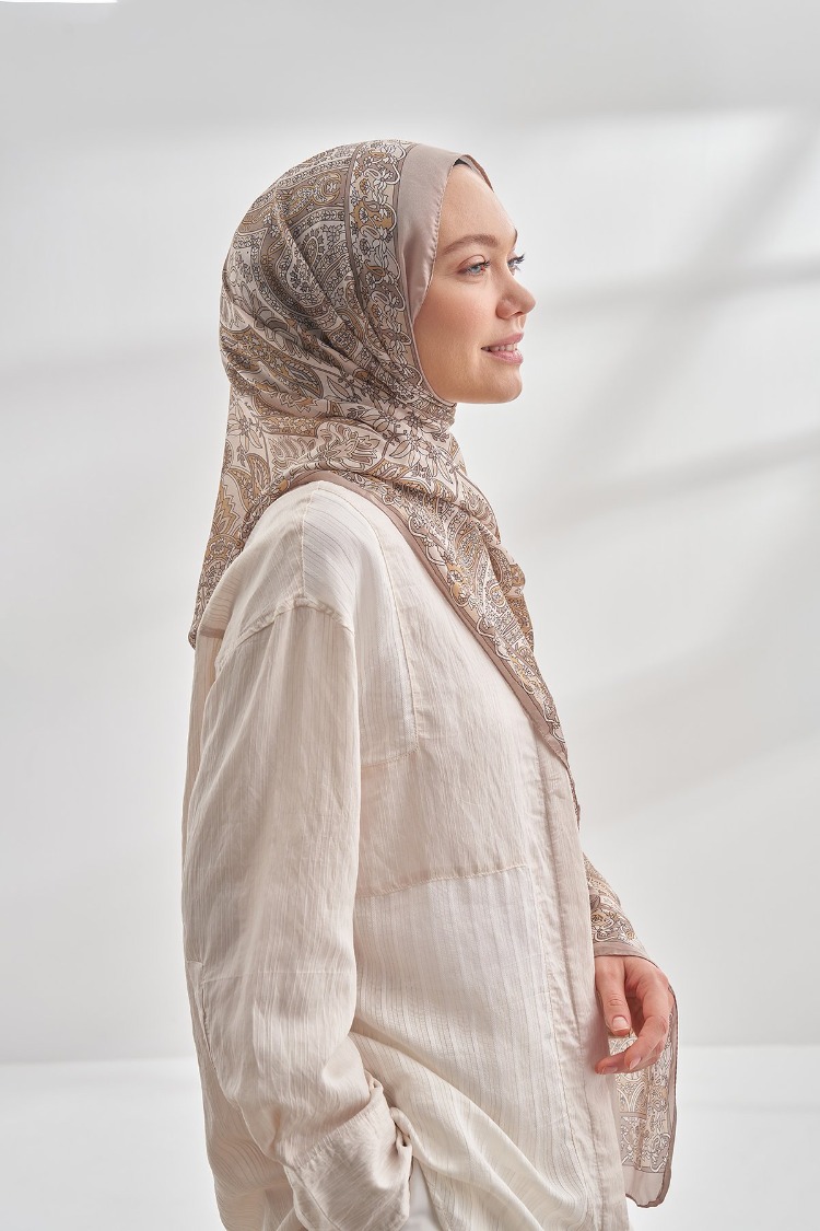 ARMANDA - 6035 Pashmina Desen Şal - Bek
