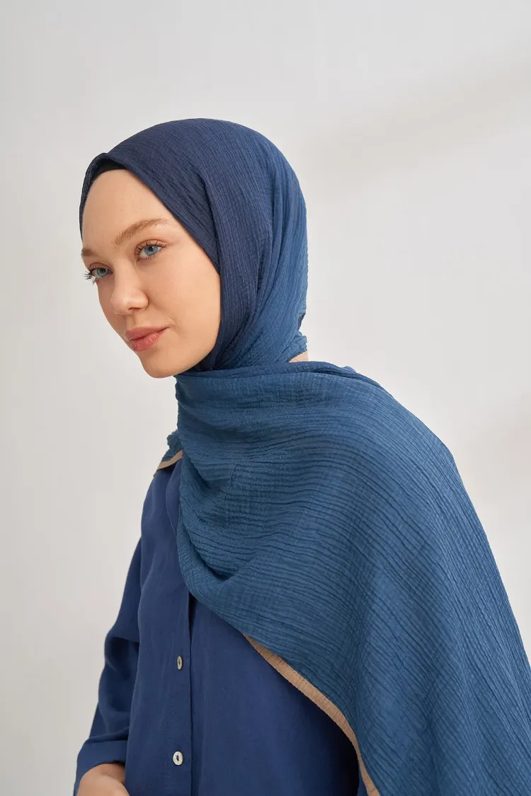 ARMANDA - 3359 Müslin Degrade - Lacivert - İndigo