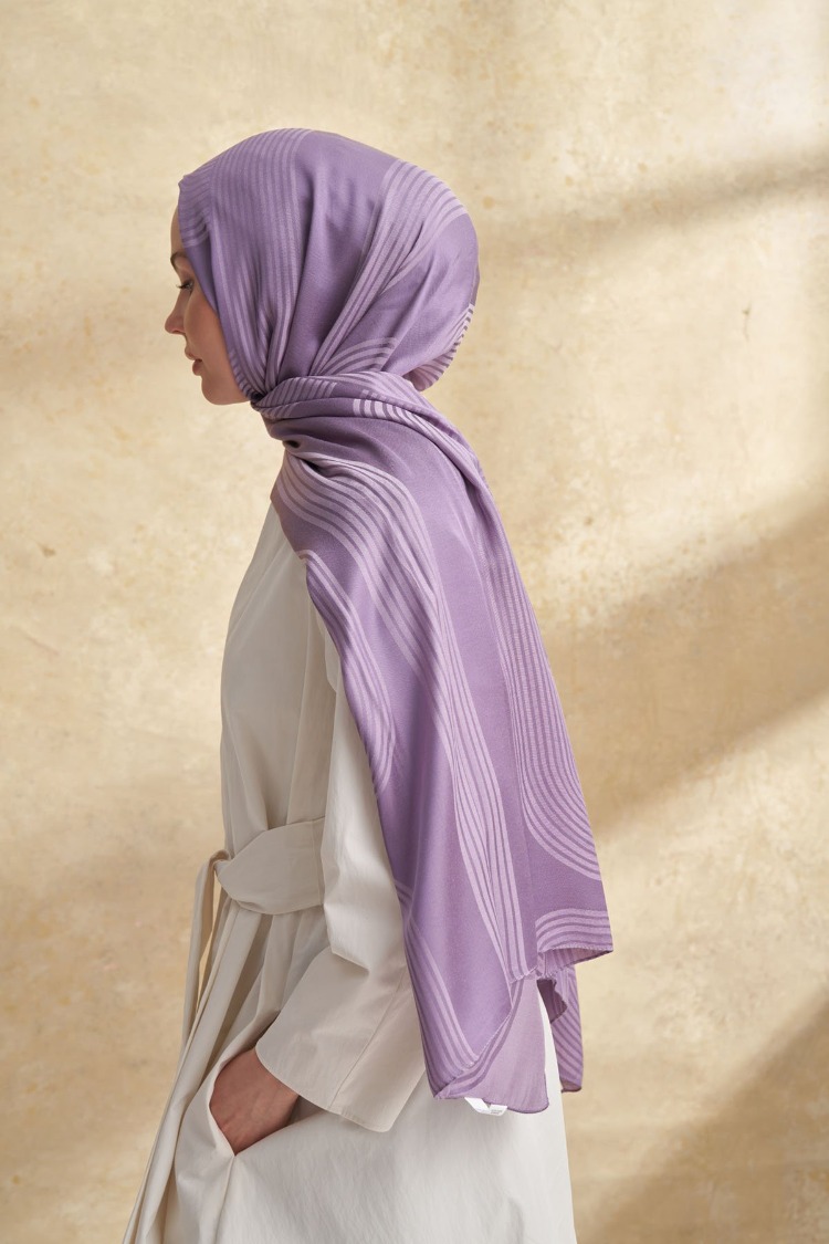 Armanda - 3305 Fiori Jakar Line Desen - Leylak