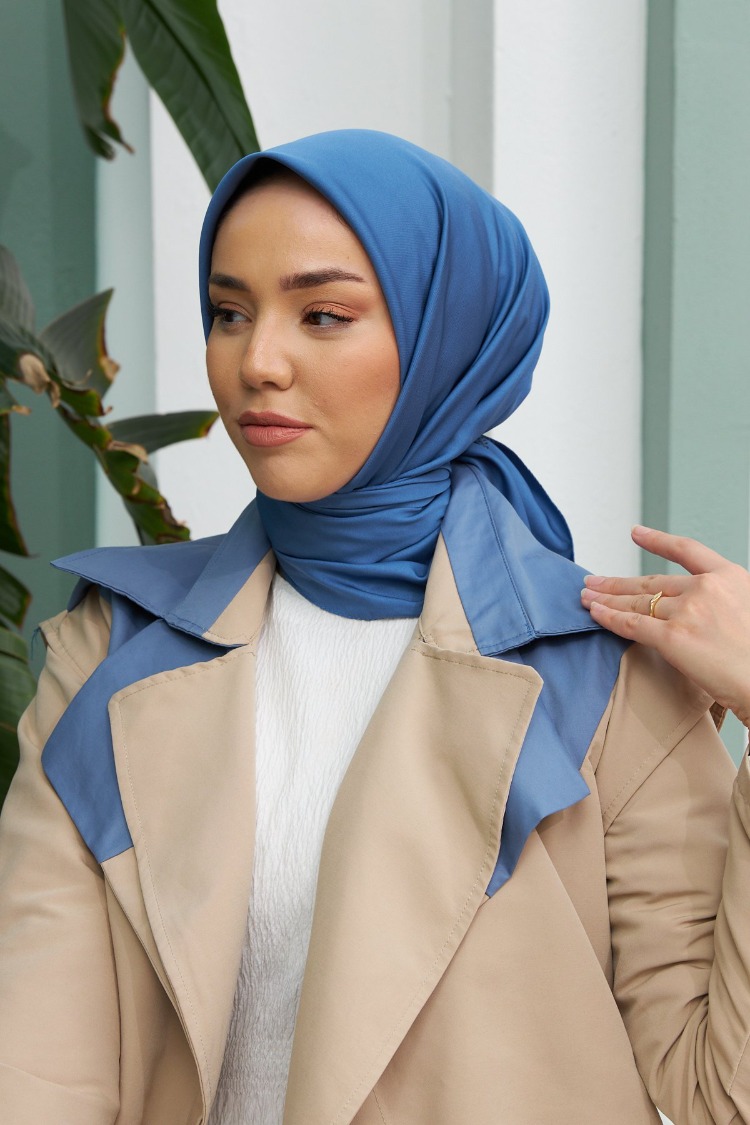 Silk Home Twill Eşarp 11343 - İndigo