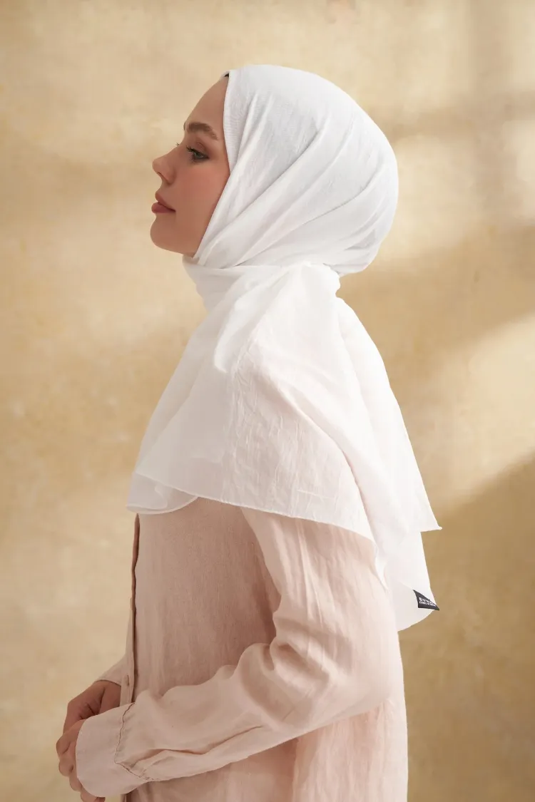ARMANDA - 3009 Rustik Pamuksu Şal - Krem