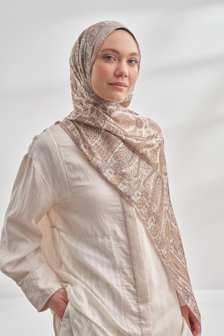 ARMANDA - 6035 Pashmina Desen Şal - Bek