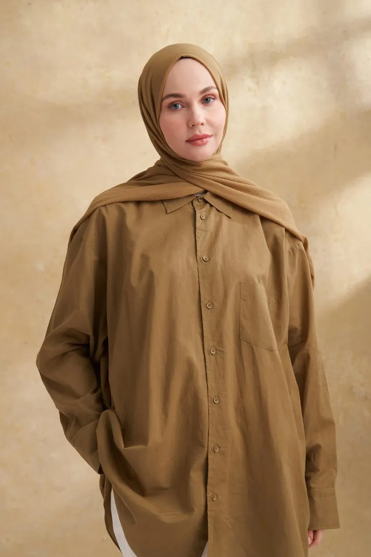 ARMANDA - 3009 Rustik Pamuksu Şal - Olive