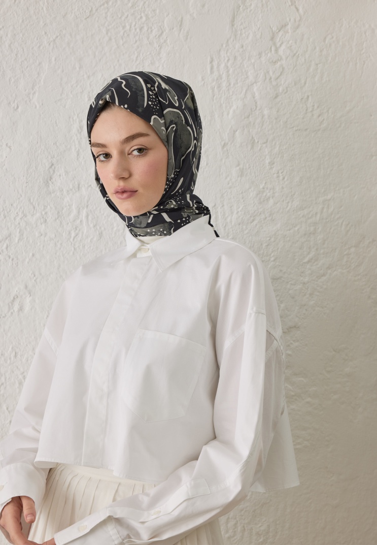 Fresh Scarfs - Aria Desen Şal - Siyah