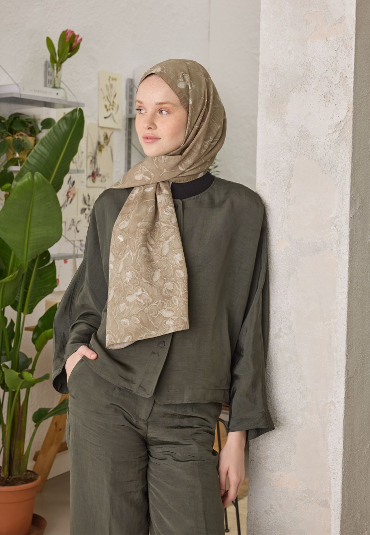 FRESH SCARFS - Ruby Desen Şal - Nude