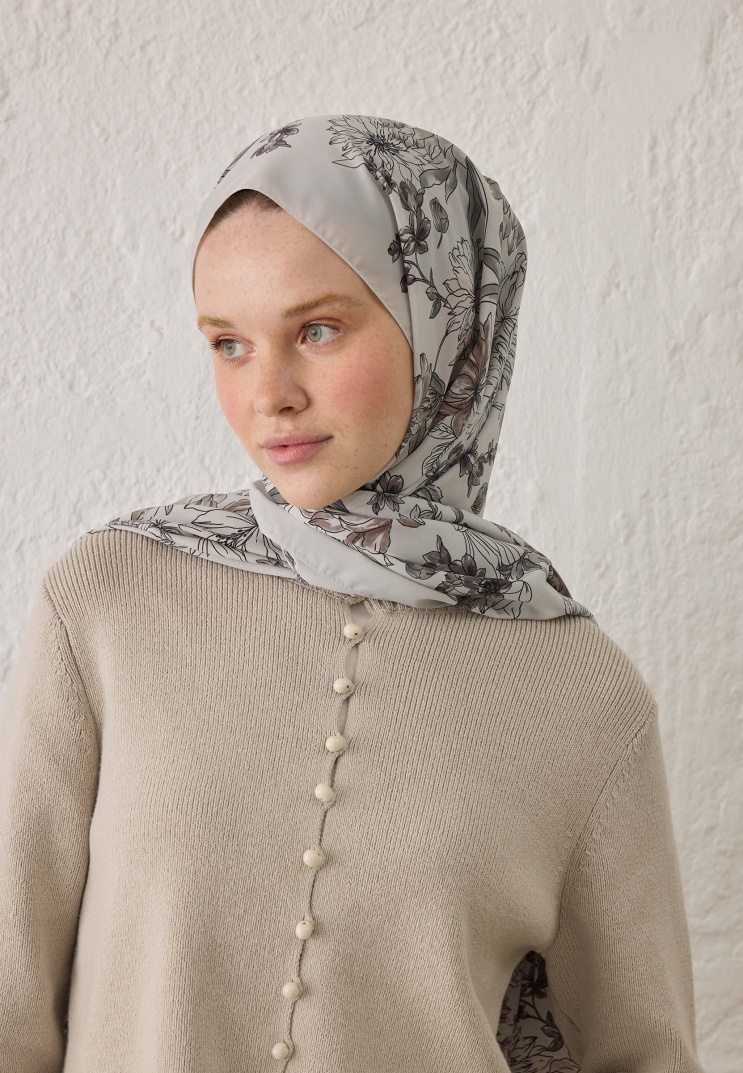 FRESH SCARFS - Aster Desen Şal - Vizon