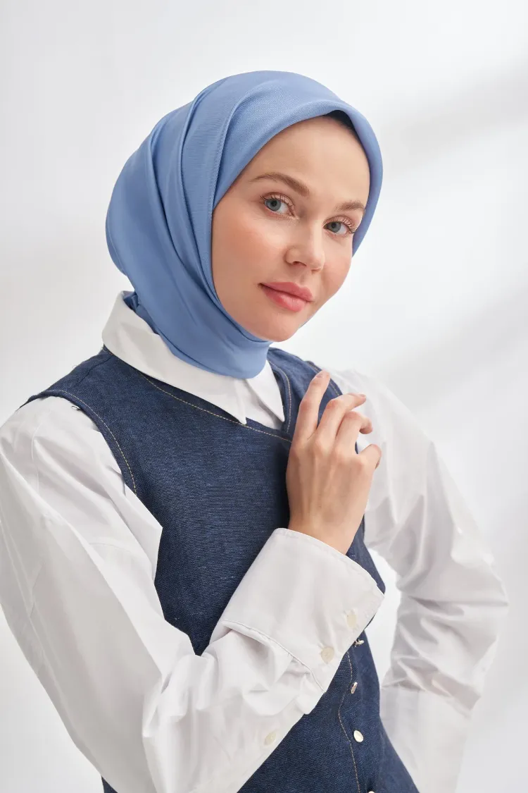 ARMAND PREMIUM TWILL İPEK EŞARP - KOT MAVİSİ