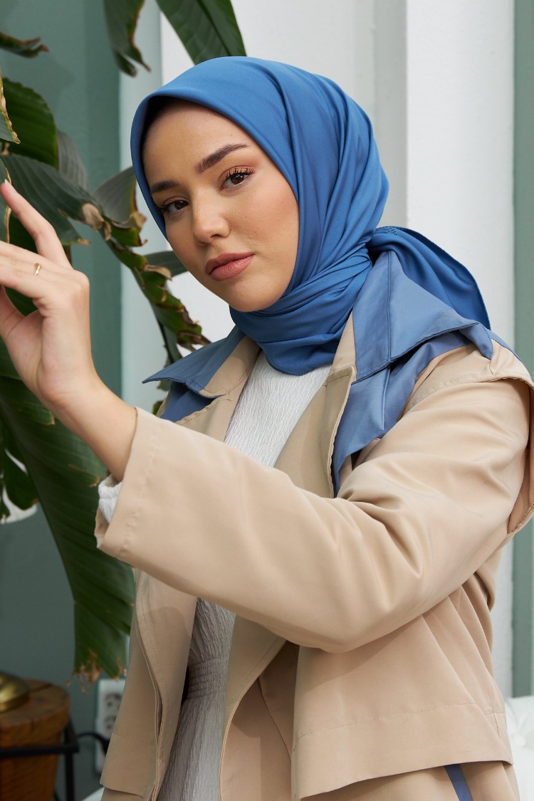 Silk Home Twill Eşarp 11343 - İndigo
