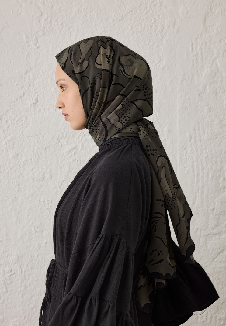 Fresh Scarfs - Aria Desen Şal - Koyu Vizon