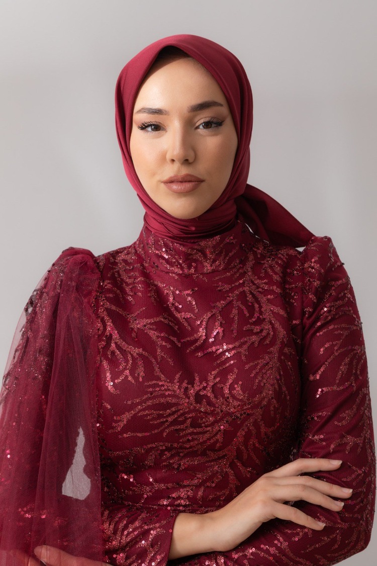 Silk Home Twill Eşarp 11343 - Bordo