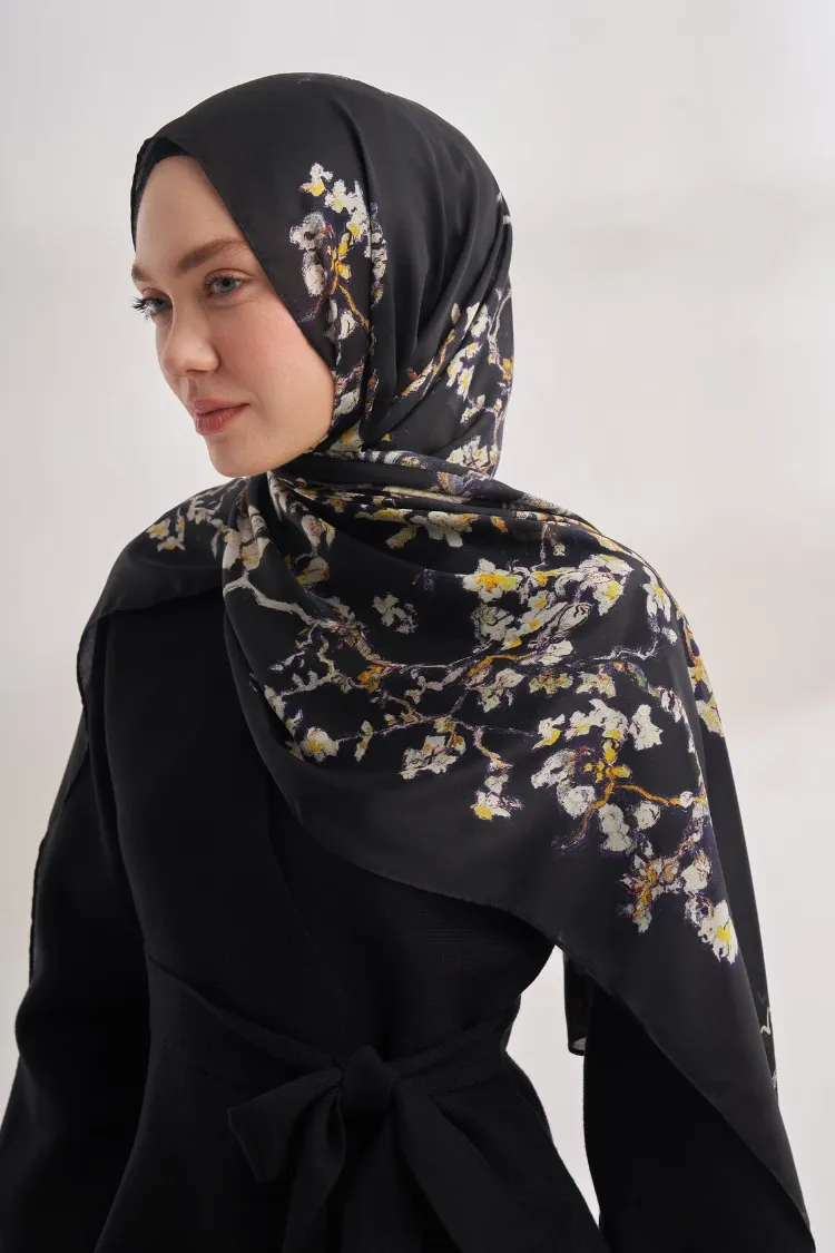 ARMANDA - 4464 Van Gogh Şal - Siyah