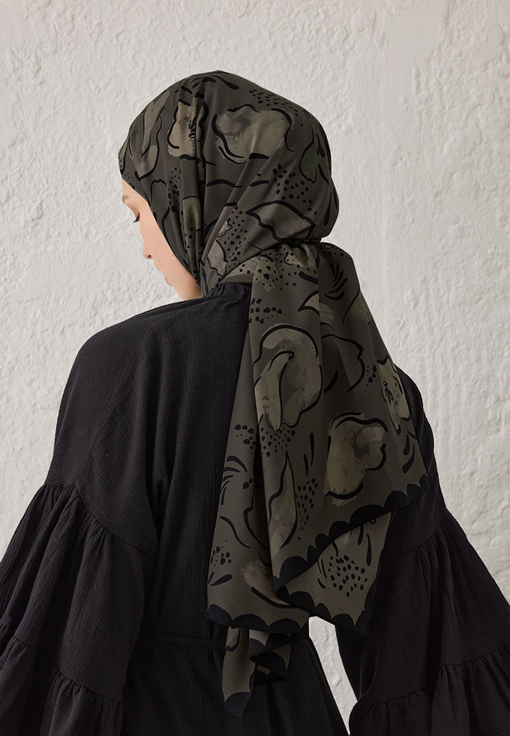 Fresh Scarfs - Aria Desen Şal - Koyu Vizon