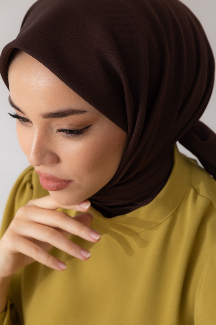 Silk Home Twill Eşarp 11343 - Acı Kahve