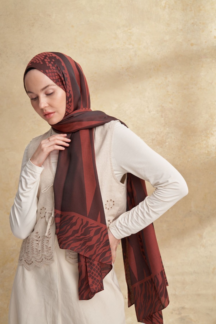 Armanda - Fiori Jakar Leopar Desen - Kahve