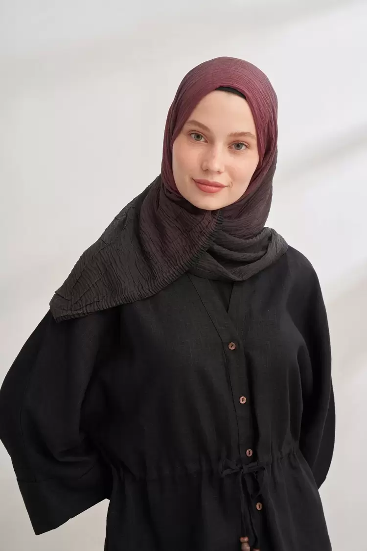 ARMANDA - 3359 Müslin Degrade - Siyah - Bordo