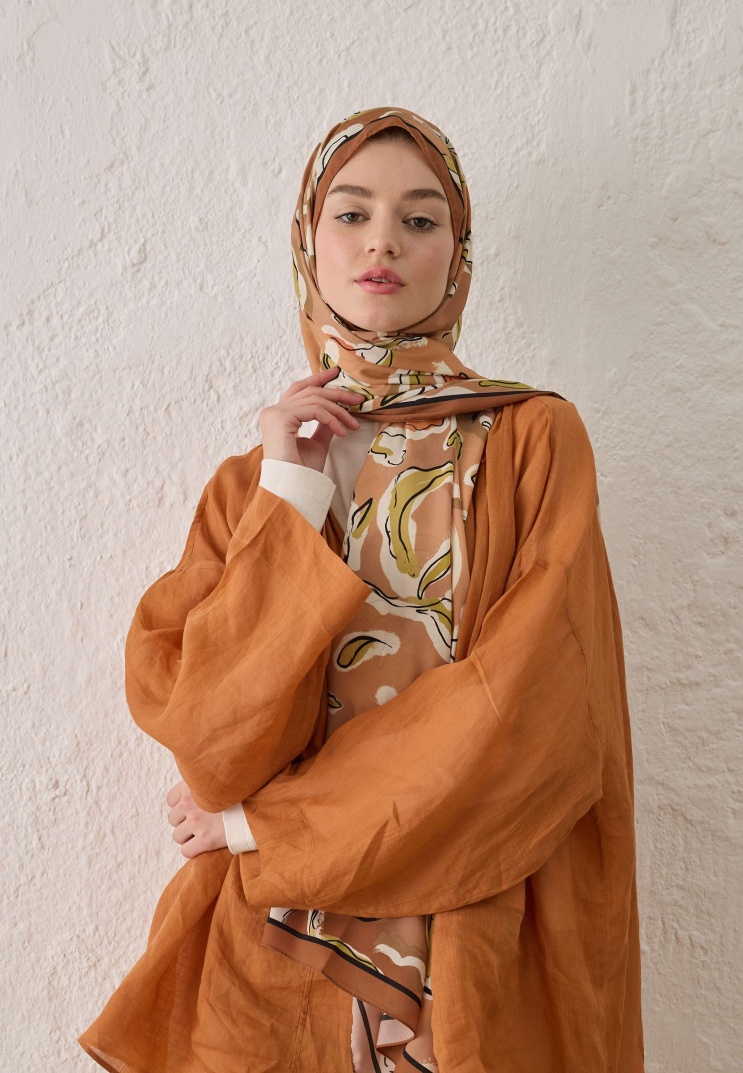 Fresh Scarfs - Aspen Desen Şal - Somon