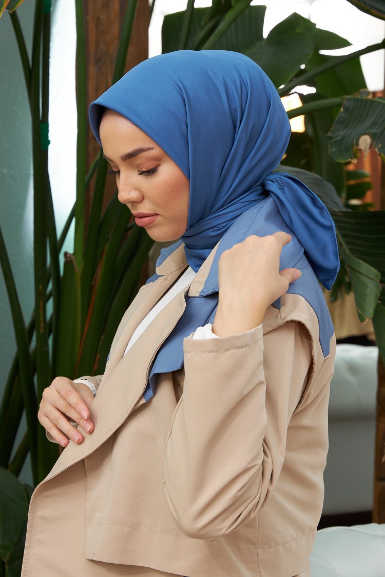 Silk Home Twill Eşarp 11343 - İndigo