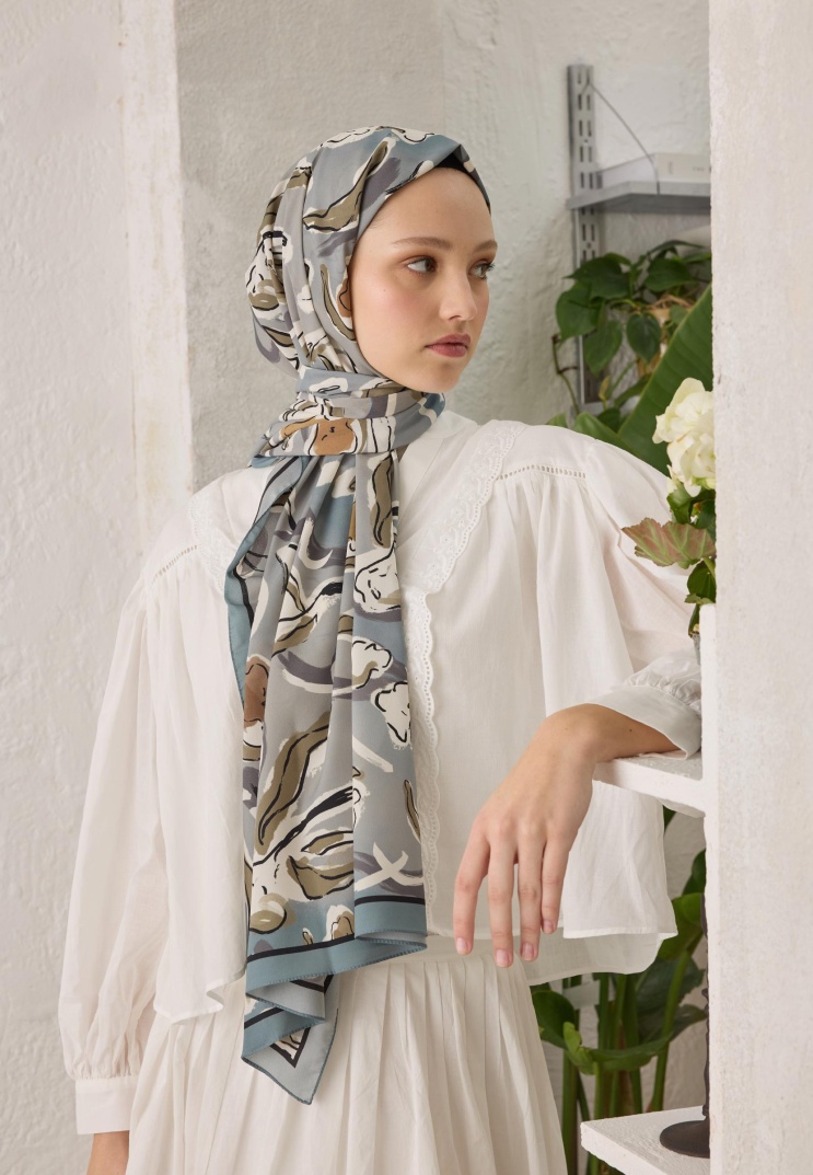 Fresh Scarfs - Aspen Desen Şal - Mavi