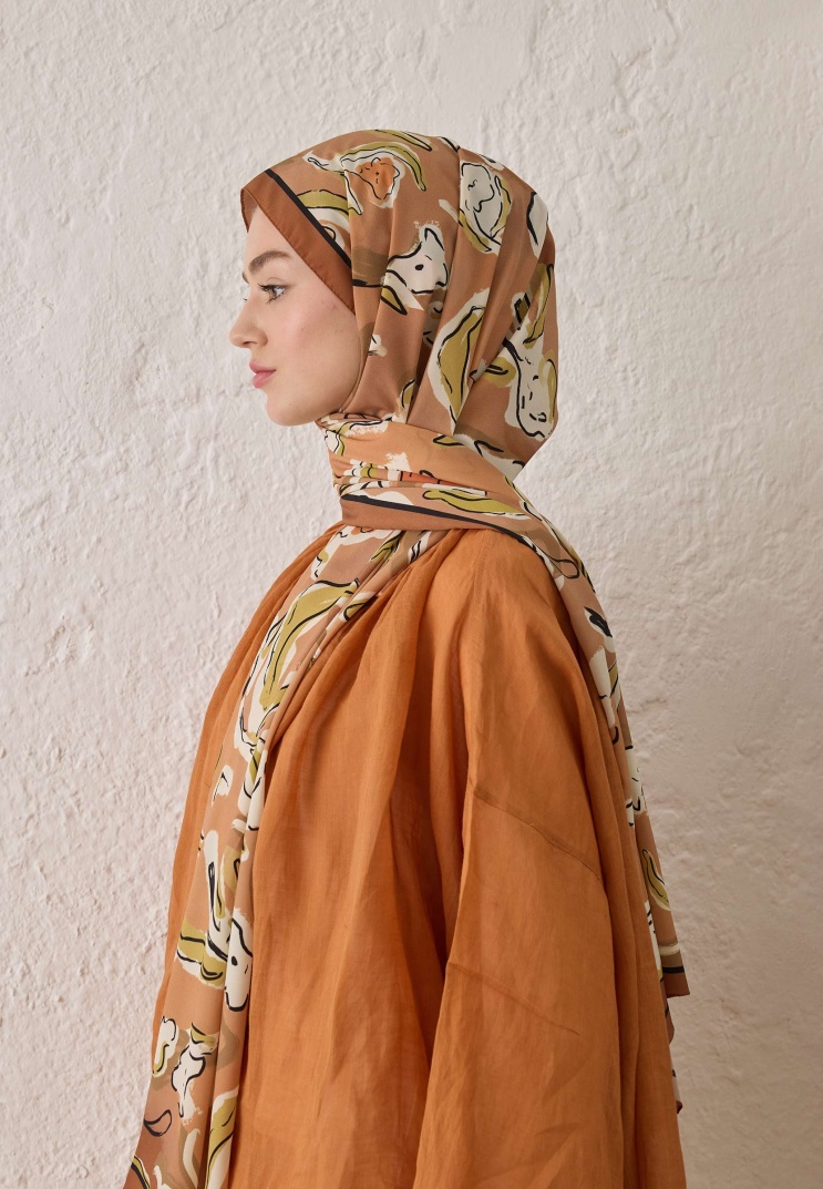 Fresh Scarfs - Aspen Desen Şal - Somon