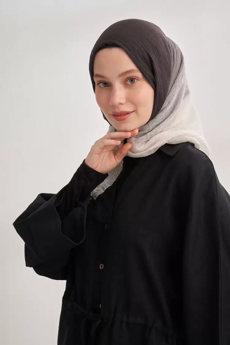 ARMANDA - 3359 Müslin Degrade - Siyah - Krem