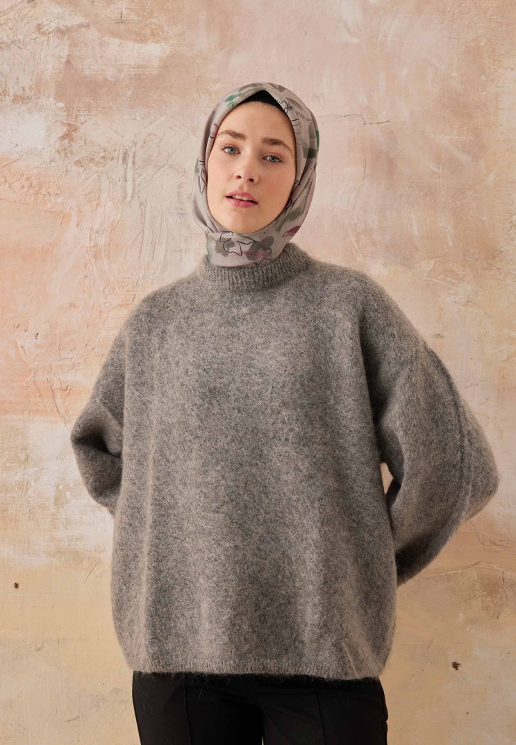 FRESH SCARFS - Hera Desen Pamuk İpek Eşarp - Leylak