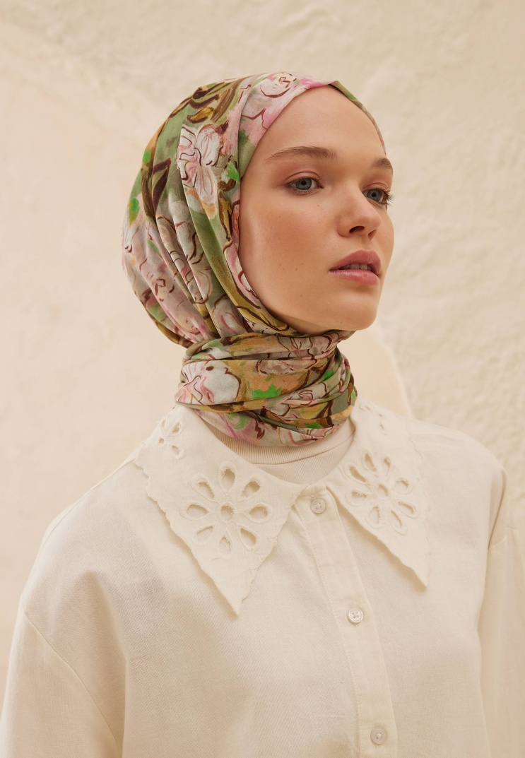 FRESH SCARFS - Linda Desen Rami Şal - Gül Pembe