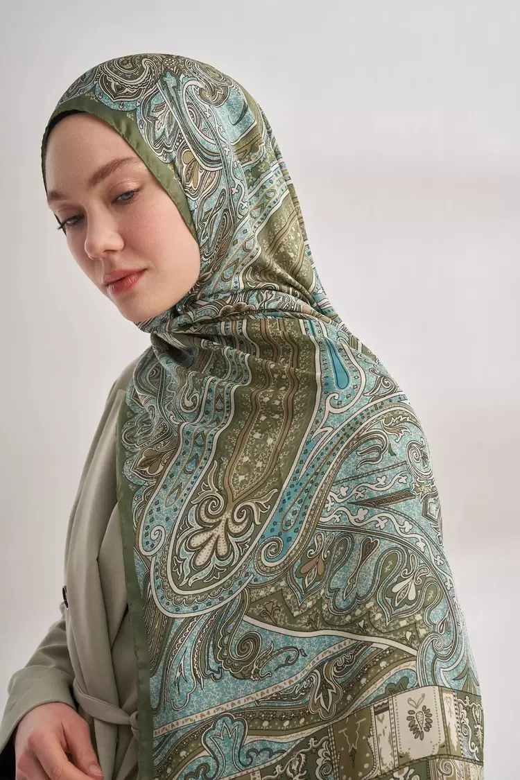 ARMANDA - VUAL MYSTIC DESEN ŞAL - HAKİ 