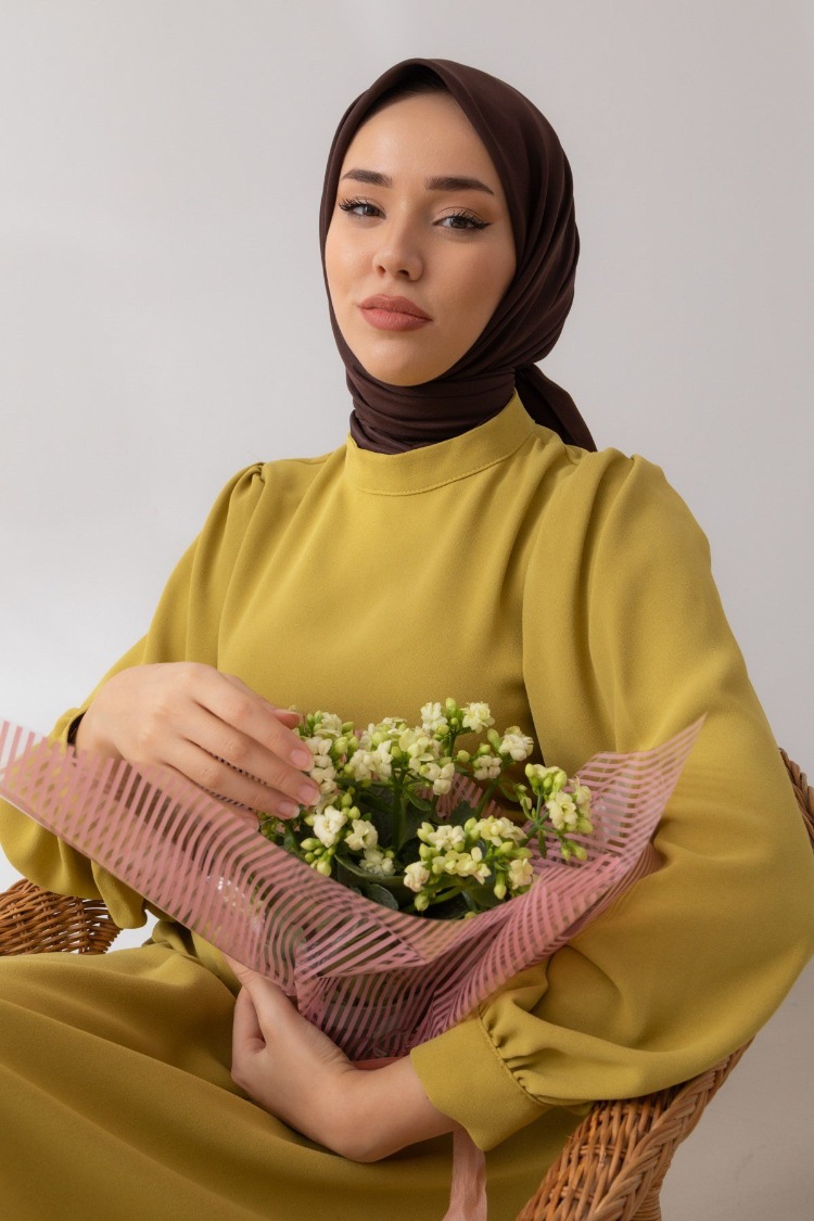 Silk Home Twill Eşarp 11343 - Acı Kahve