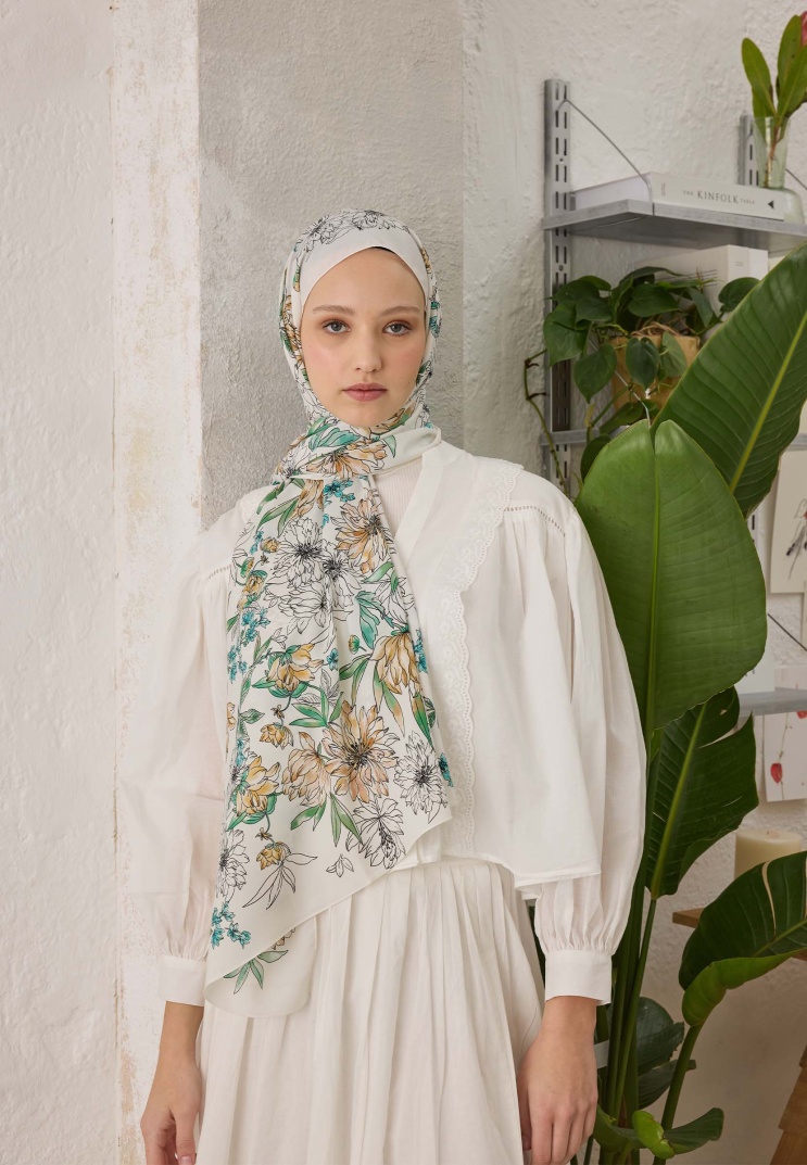 FRESH SCARFS - Aster Desen Şal - Somon