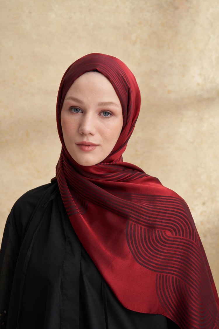 Armanda - 3305 Fiori Jakar Line Desen - Bordo