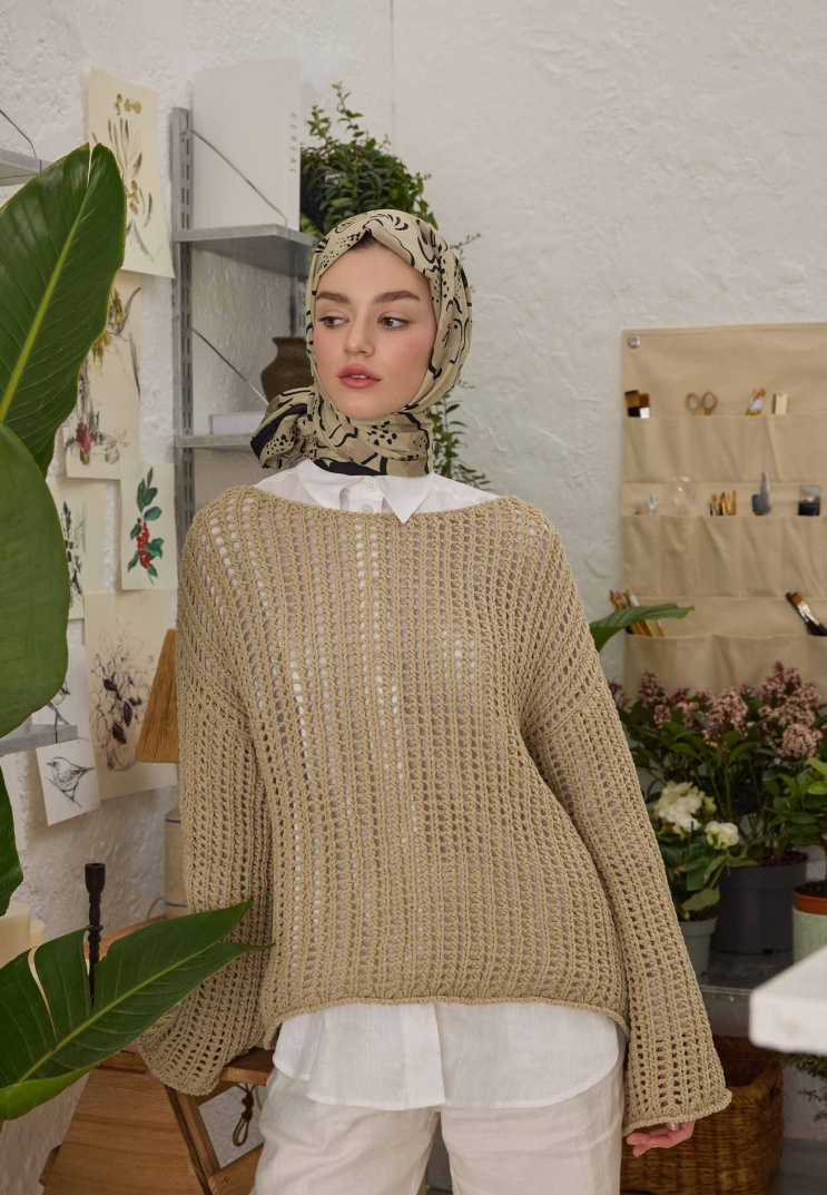 Fresh Scarfs - Aria Desen Şal - Çağla Yeşili