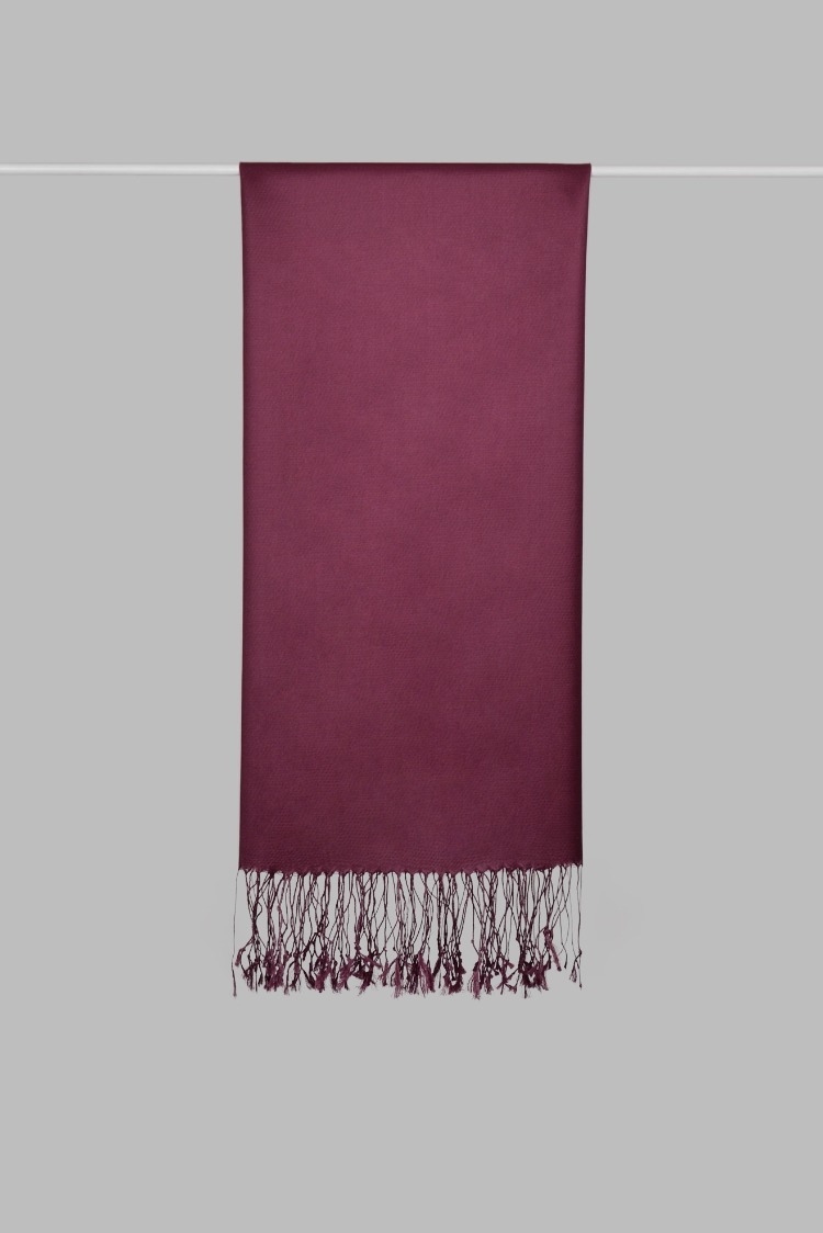 Armanda - %100 İPEK ŞAL - Bordo
