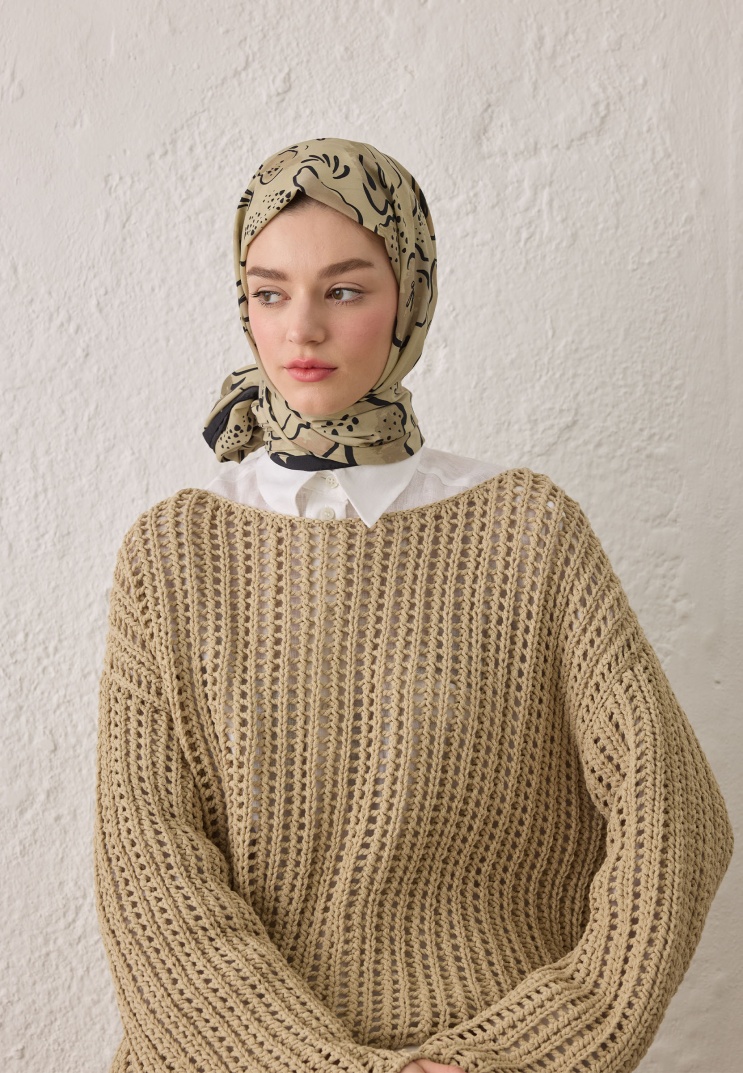 Fresh Scarfs - Aria Desen Şal - Çağla Yeşili