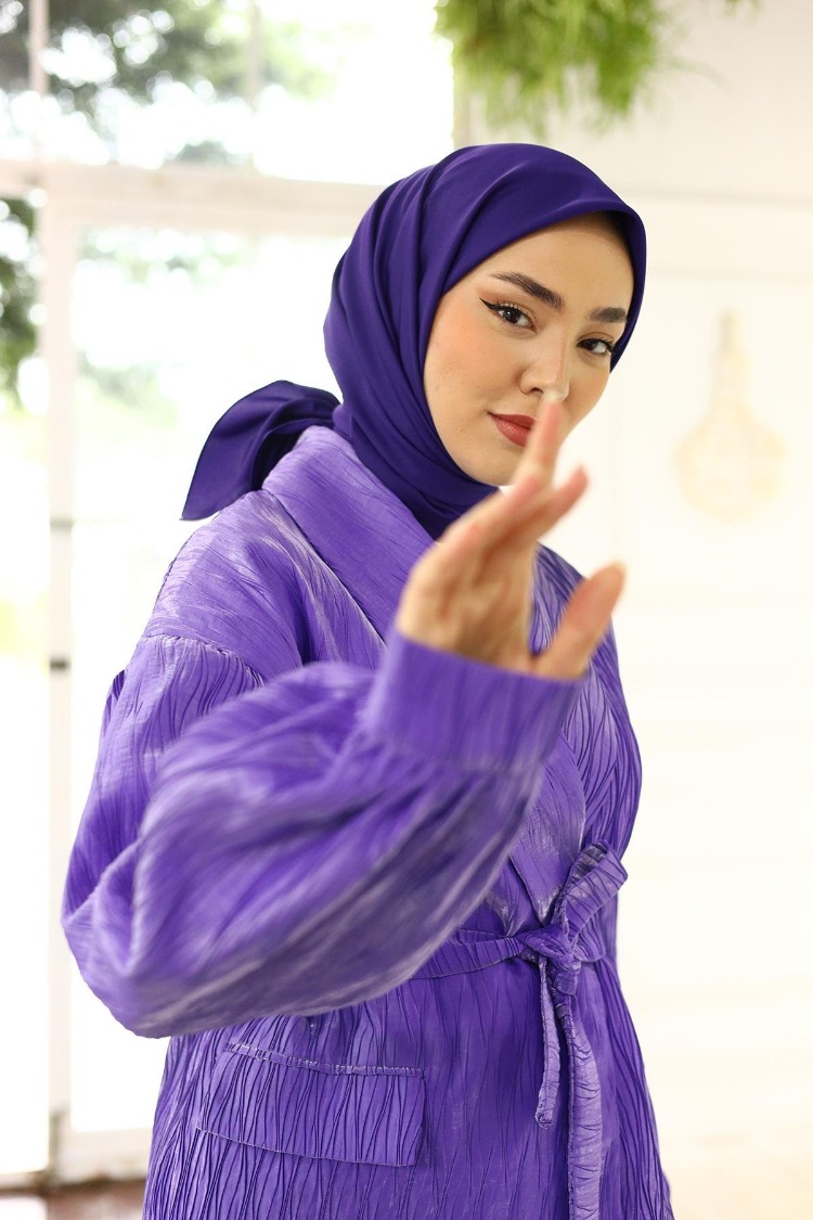 Silk Home Twill Eşarp 11343 - Mor