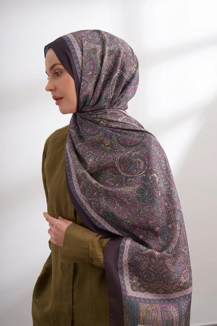 ARMANDA -6036 Etnik Desen Şal - Sıklamen