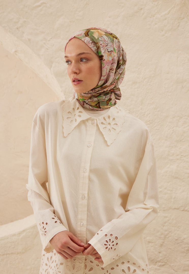FRESH SCARFS - Linda Desen Rami Şal - Gül Pembe