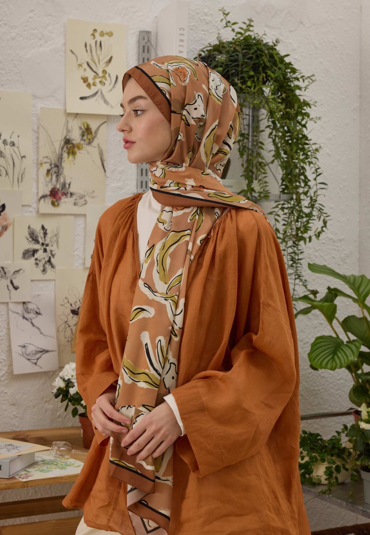 Fresh Scarfs - Aspen Desen Şal - Somon