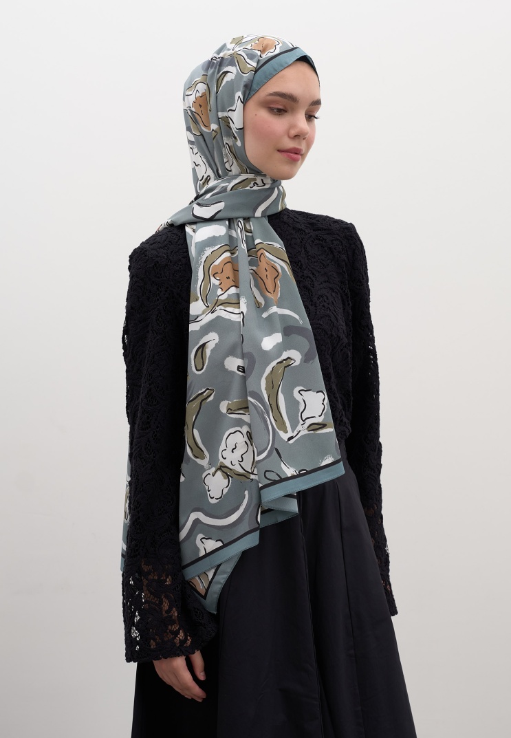 Fresh Scarfs - Aspen Desen Şal - Mavi