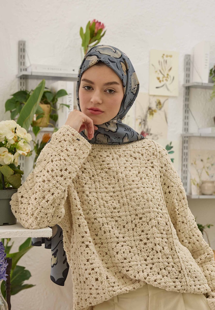 Fresh Scarfs - Aria Desen Şal - Mavi